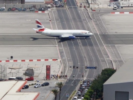 Don't run a red light at Gibraltar Airport