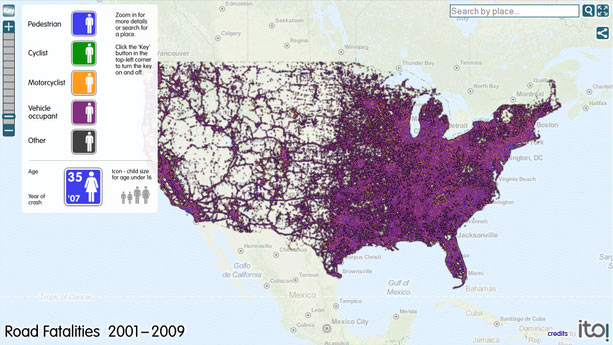 Car crash map