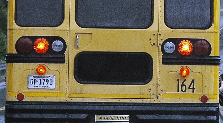 Bus blocking the traffic light