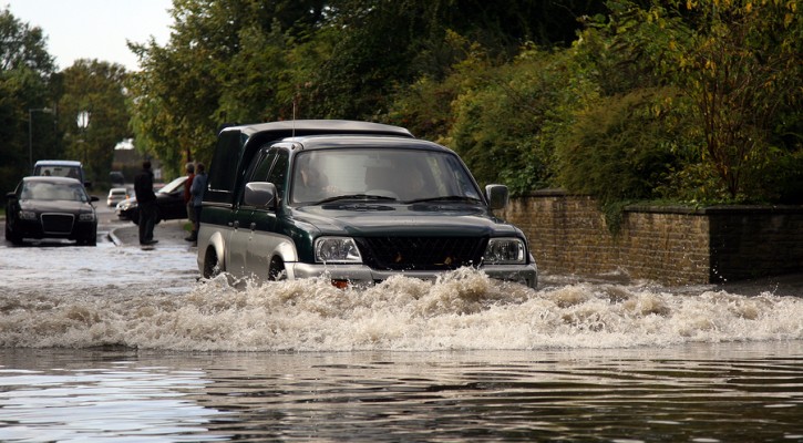 Flooded roadway