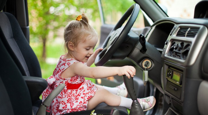 Kid proofing a car