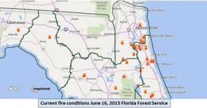 Current Florida Fire Conditions 6-16-15