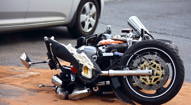 Motorcycle car crash