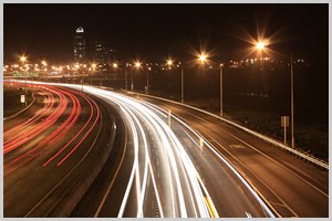 expressway at night