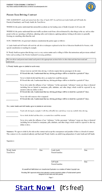 teen driving guidelines