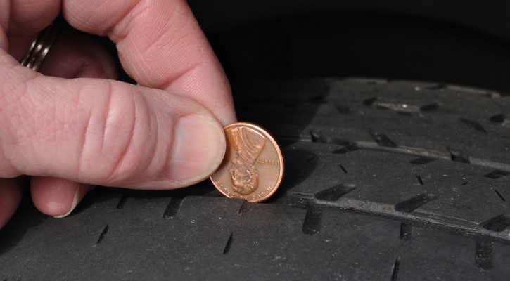 Using A Penny To Check Tire Tread Depth