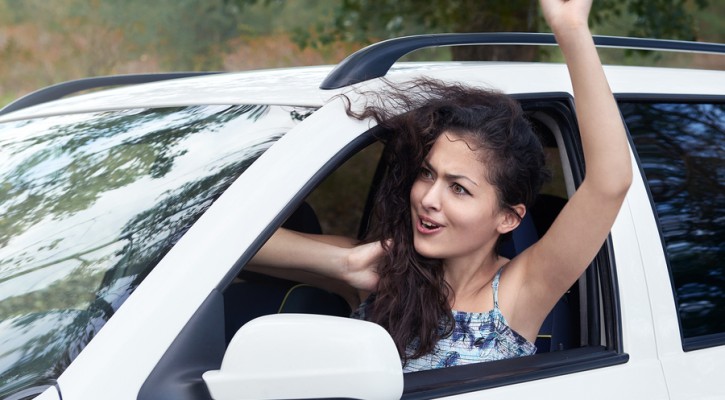 Driver on the verge of road rage