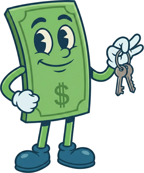 Dollar Bill Guy with key